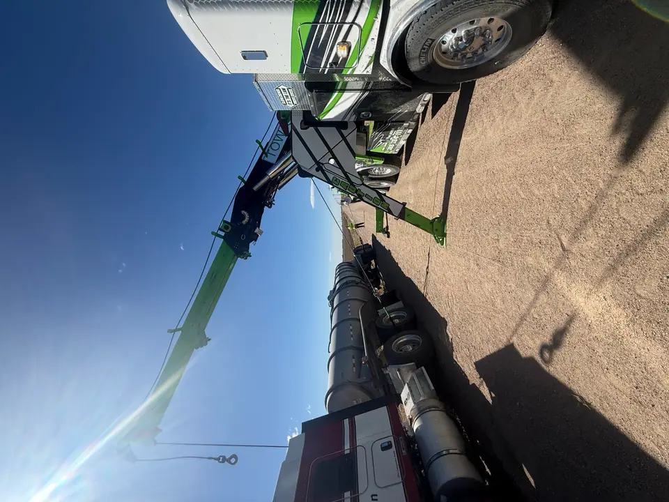 Rotator setting up on a loaded tanker